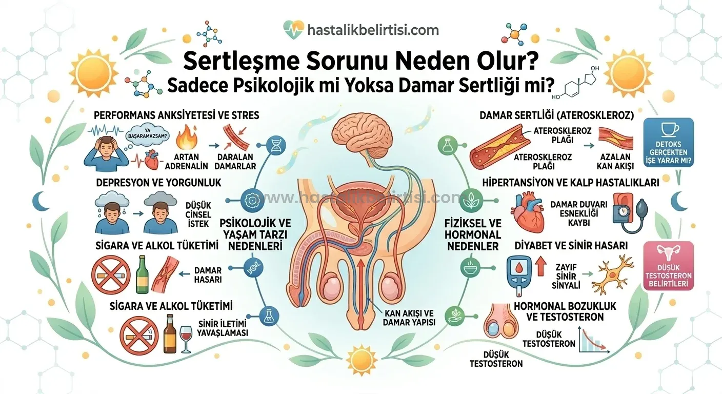 Sertleşme Sorunu Neden Olur? Sadece Psikolojik mi Yoksa Damar Sertliği mi?