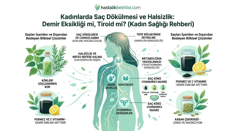 Kadınlarda Saç Dökülmesi ve Halsizlik: Demir Eksikliği mi, Tiroid mi? (Kadın Sağlığı Rehberi)